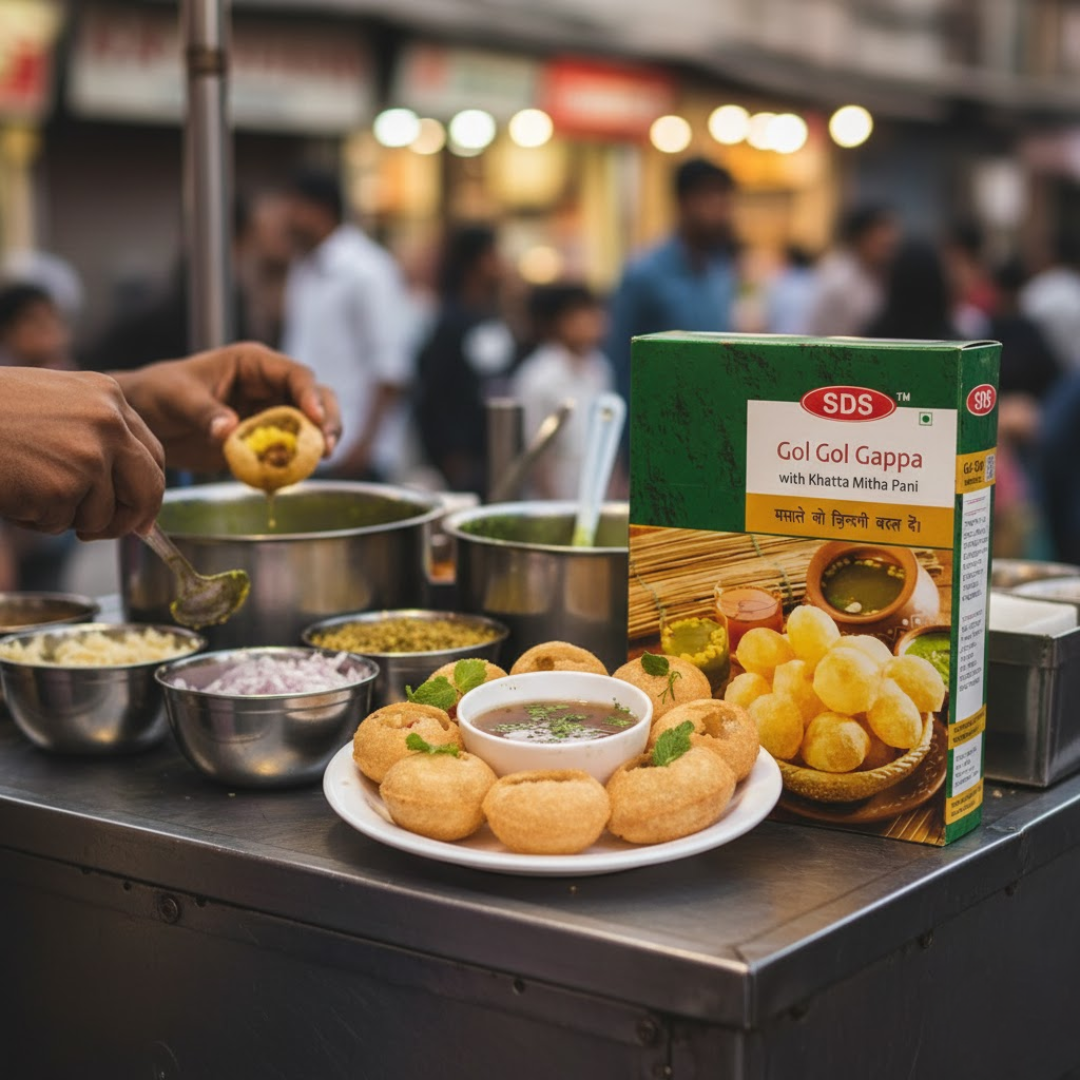 Gol Gappa with Khatta Meetha Pani