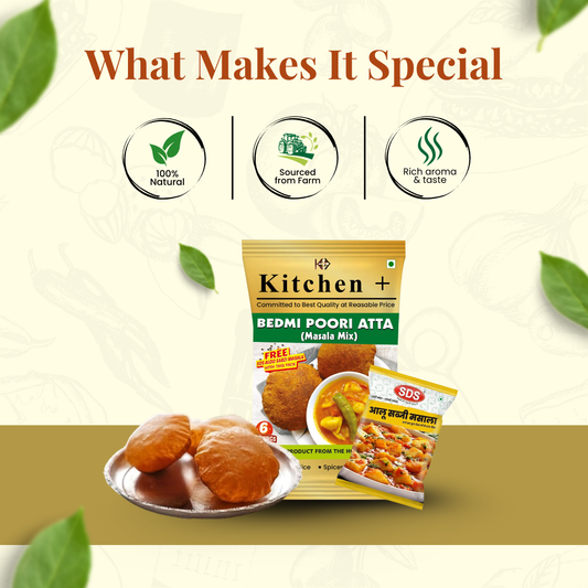 Bedmi Poori Atta with Aloo Sabzi Masala