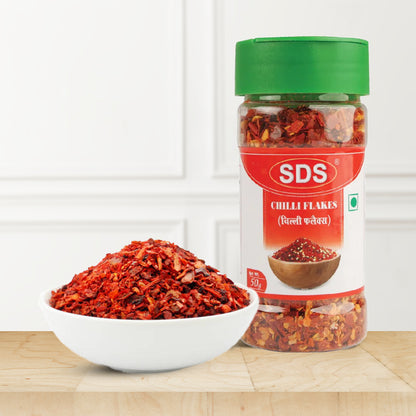 A container with chilli flakes